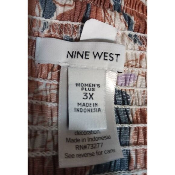 Nine West Shirt Ladies 3x Off‎ Shoulder Beach Vacation - Picture 6 of 8